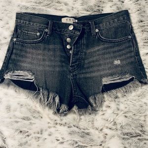 Free people dark denim shorts